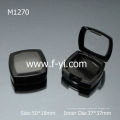 mini plastic cosmetic compact case with window